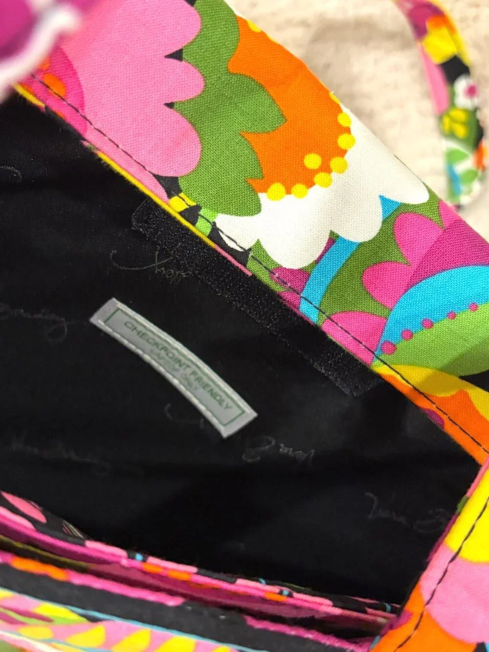 NWT Vera Bradley Tutti Frutti Quilted Laptop Bag TSA Checkpoint Friendly Tote